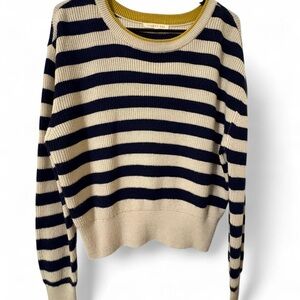 Copper Key Navy and Cream Striped Sweater
